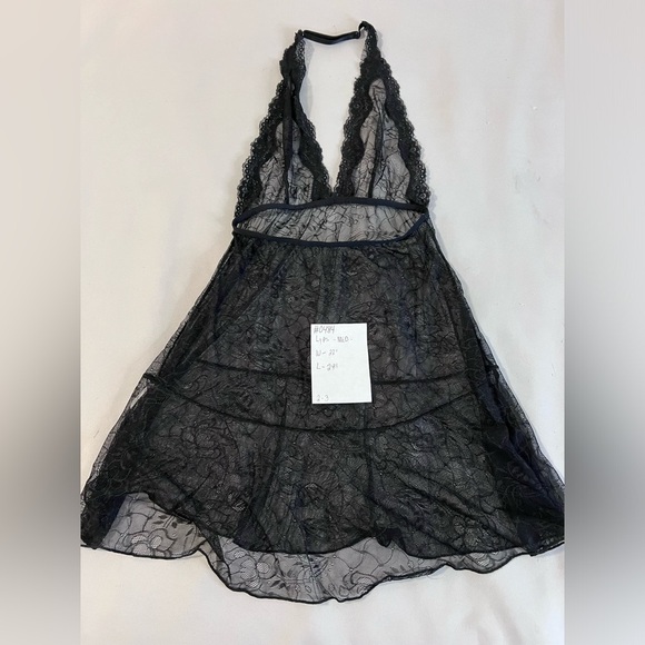 Lingerie Chemise Top‎ Size Medium Women’s Lace Black - Picture 7 of 7